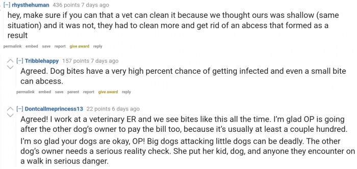 People are concerned about the injuries and want to make sure that the OP is taking the necessary precautions.