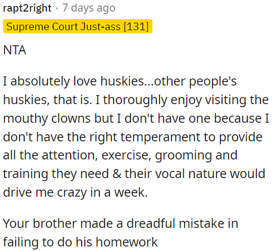 OP's brother neglected his homework, which was a serious error.