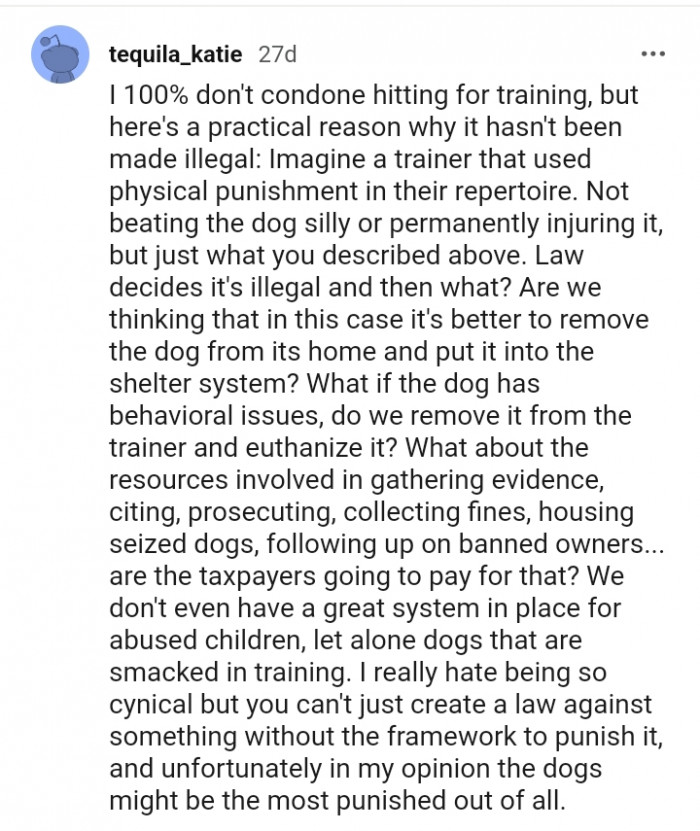 Law decides it's illegal, and then what?