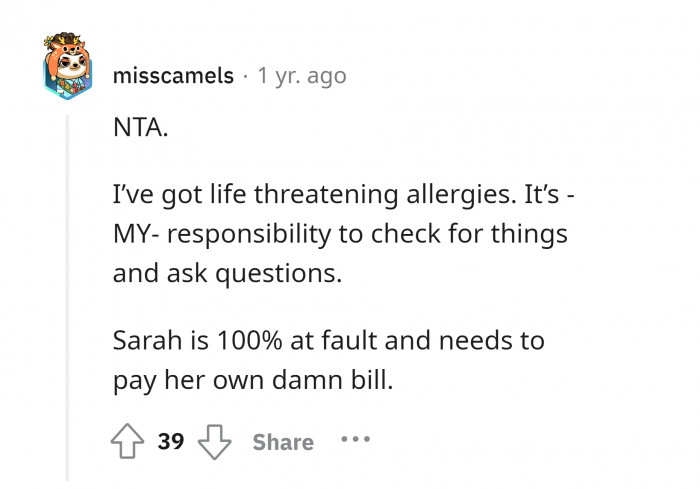 16. 100% Sarah's fault.