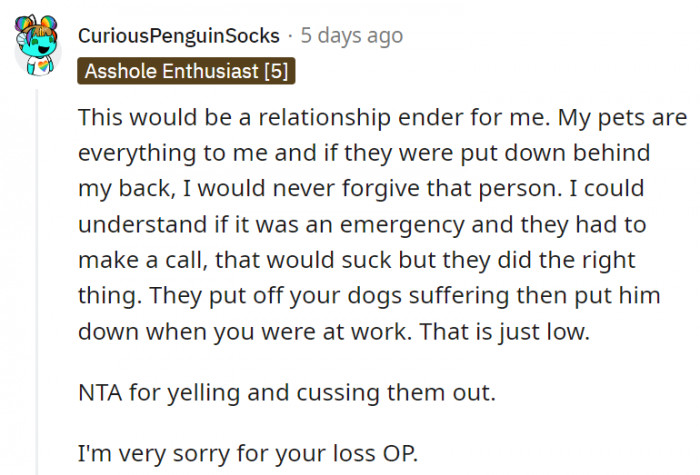 6. What did they think OP was going to feel?