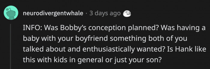Did Hank not agree to having Bobby in the first place?
