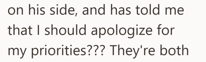 Hearing a parent demand an apology only made the whole mess sting more.