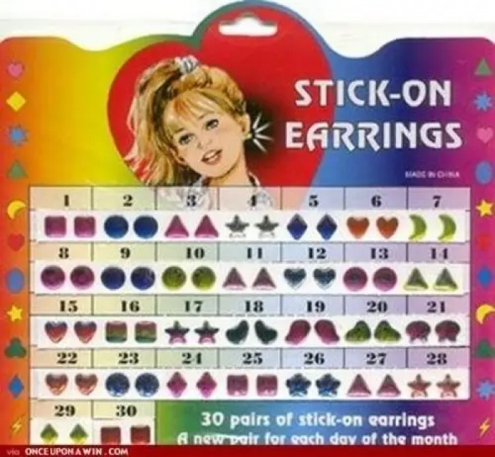 35. Stick On Earrings