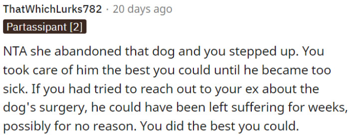 OP acted responsibly and did his best.