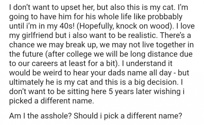 There's a chance we may break up