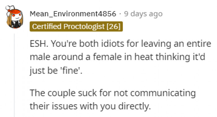 The people of Reddit had their say about the situation.