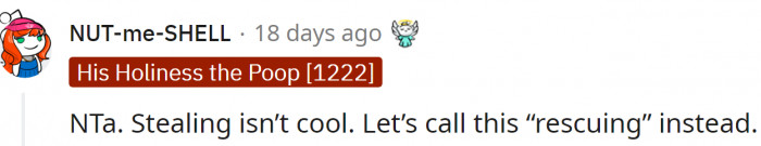 Stealing is not cool. But rescuing is...