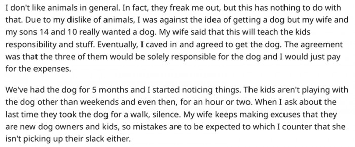 I don't like animals in general as they freak me out