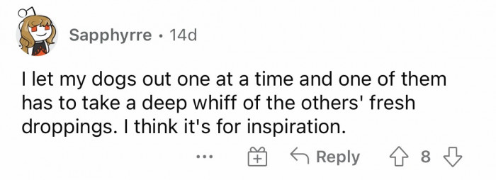 #13 "I think it's for inspiration."