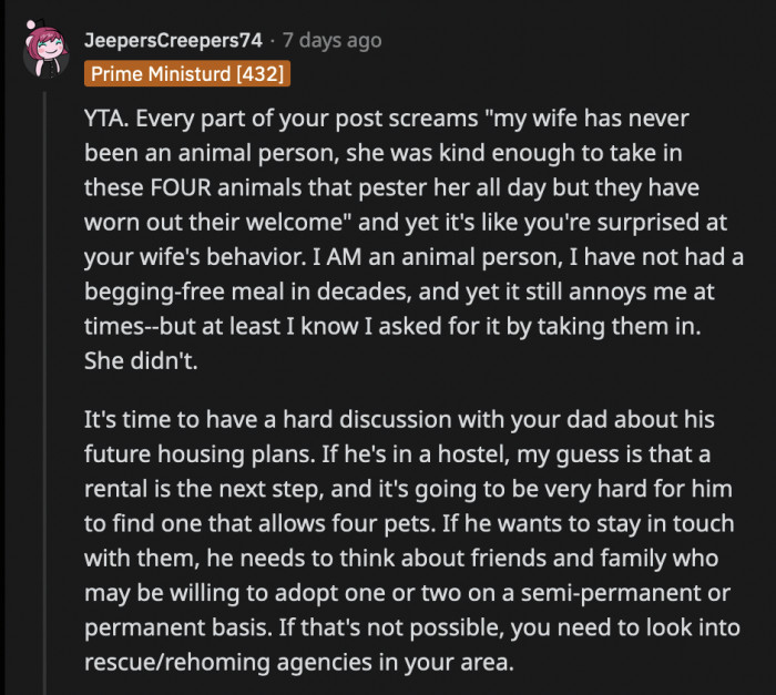 It's one thing to willingly become a pet owner, but to suddenly have four poorly behaved animals given to you is an entirely different subject