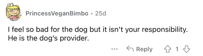 "I feel so bad for the dog."