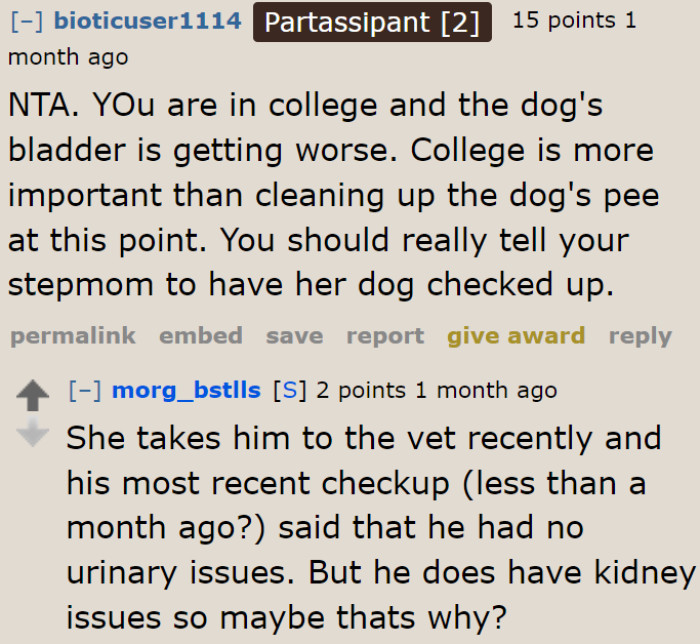 A Student Should Be Prioritizing Her Studies, Not Someone Else's Responsibility.
