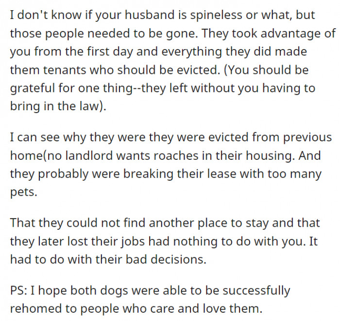 Those people needed to be gone