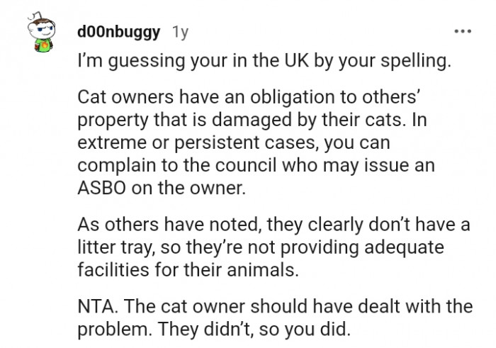 They clearly do not have a litter tray