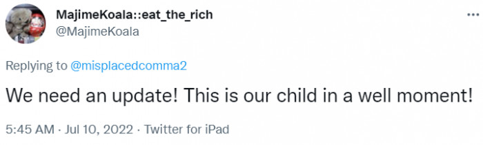 A commenter wanted to know what finally happened