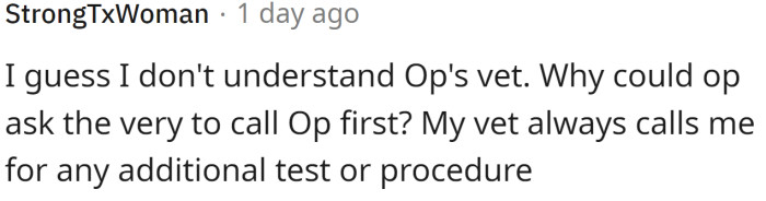 Why didn't the vet call?