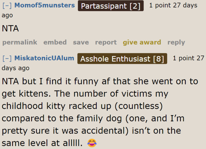 Cats have more victims than dogs.