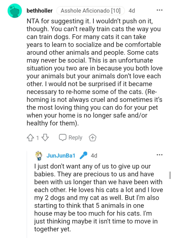 This is an unfortunate situation you both are in