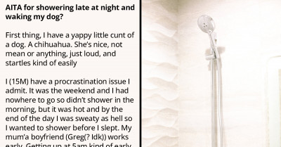 Redditor's Decision To Shower Late At Night Causes Their Dog To Bark Which Woke Up Everyone In The House