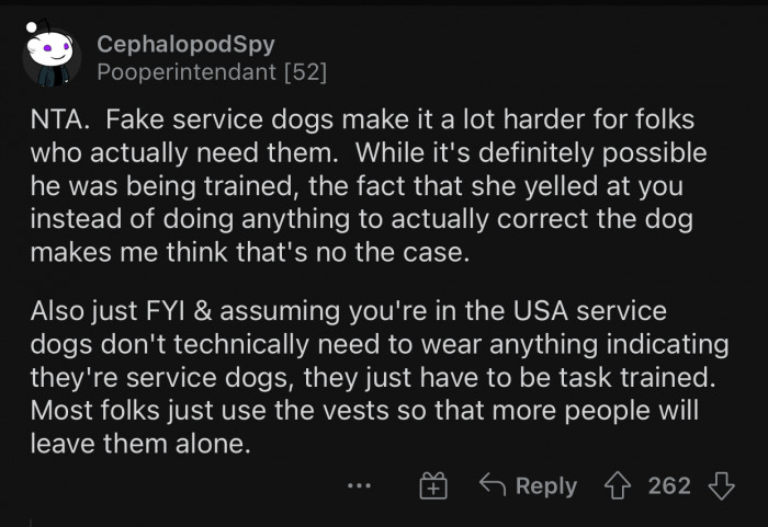 She did not have to say anything; she brought it upon herself.