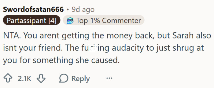 The audacity...