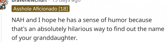 A sense of humor is needed: