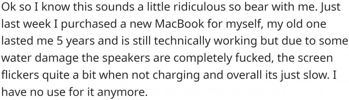 It sounds ridiculous, that's for sure