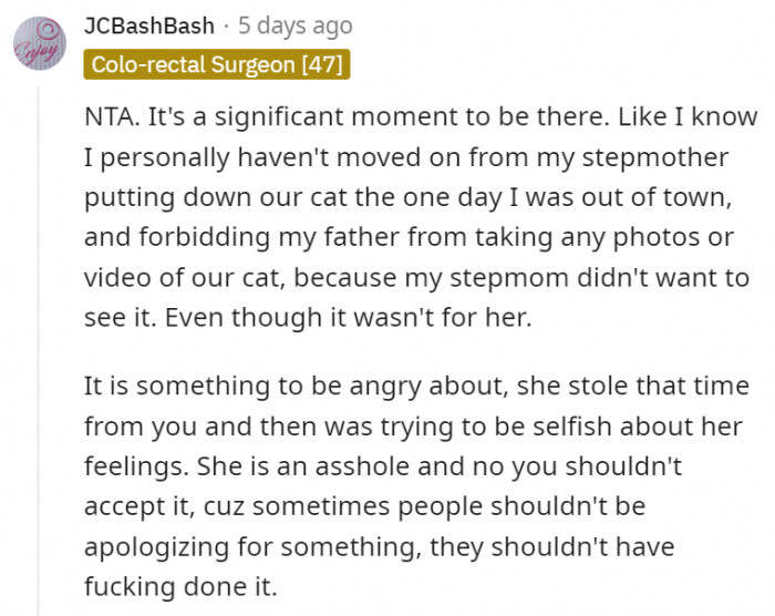 3. It's not easy to get over being robbed of such an important moment in your life