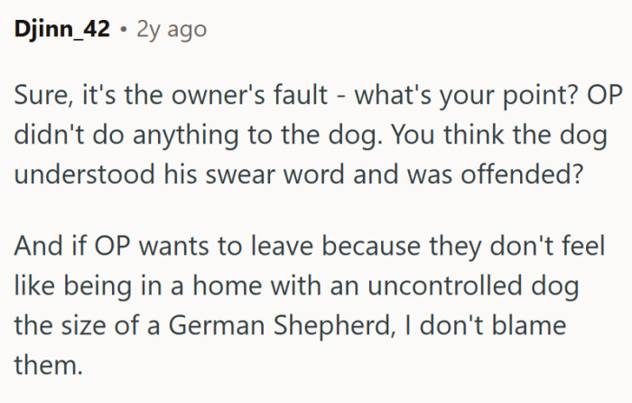 This Redditor doesn't blame OP