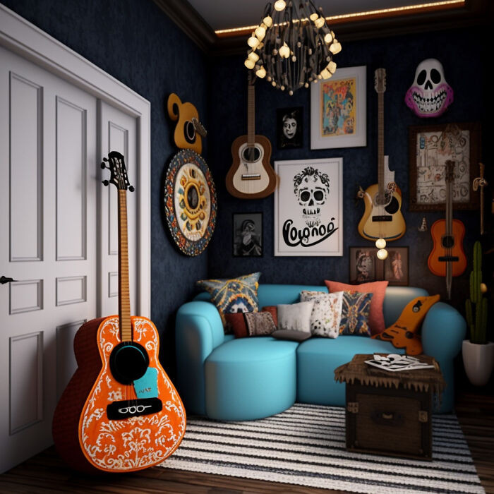 13. Coco-themed living room