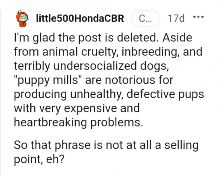 Puppy Mills are notorious for producing unhealthy and defective pups