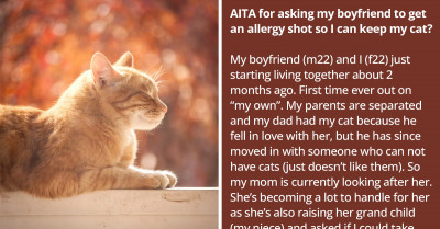 Woman Asks BF To Get Monthly Allergy Shots So She Can Keep Her Cat