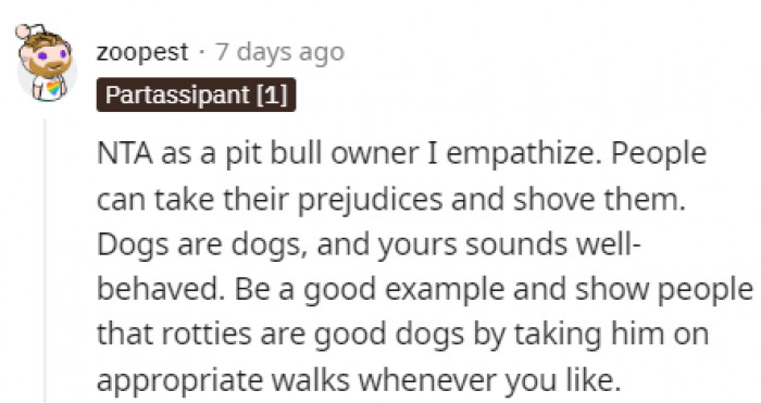 Pit bull owners can relate to this story too.