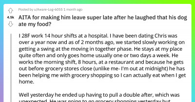 Healthcare Worker Goes Hungry After Her Boyfriend's Dog Tricked Them By Barking At The Door Only To Sneak Away And Steal Her Food
