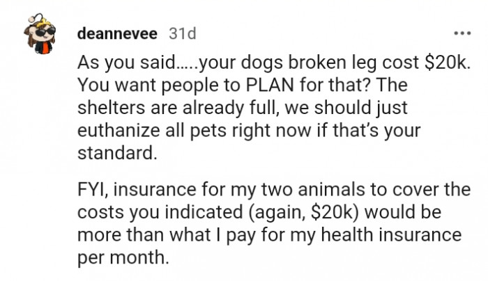 You want people to plan for that?