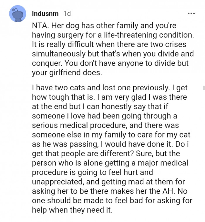 You don't have anyone to divide but your GF does