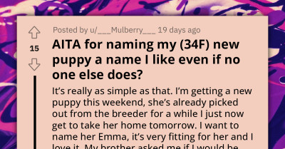 Online Community Slams Woman for Planning to Name Her Future Puppy the Same Name as Her BIL's Late Daughter Who Died from SIDS