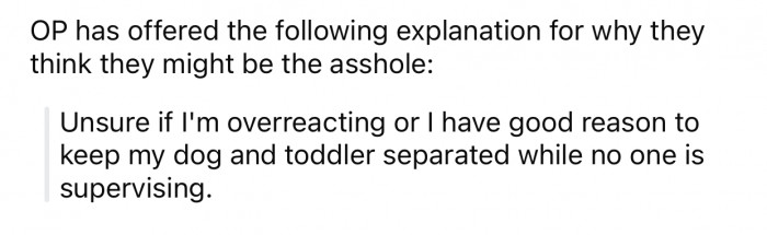 OP thinks she might potentially be the a**hole for the following reason.