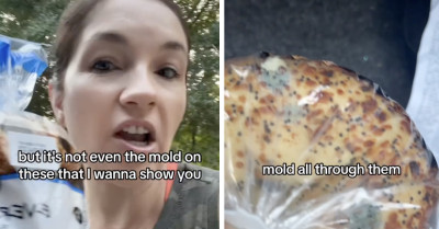 Walmart Shopper Discovers Mold On Bagel Before Expiry And Notices Cancer Warning On Label