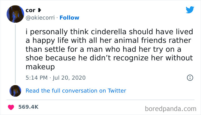 19. Cinderella would have been happier with the animals