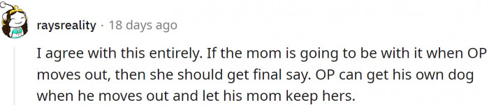 If mom is going to take care of it, she should choose the breed