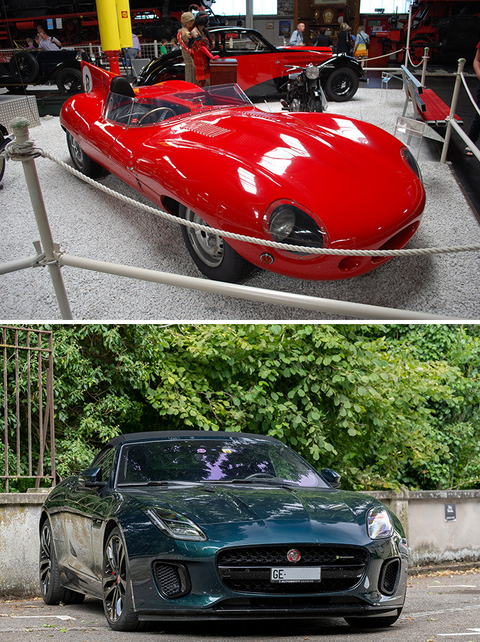 4. Jaguar D-Type (1955) vs. Jaguar F-Type R-Dynamic (2021)
