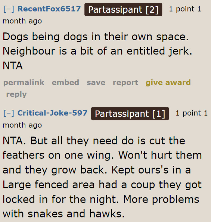 If the OP encounters the chicken's owner, maybe she can suggest clipping the chicken's wings.