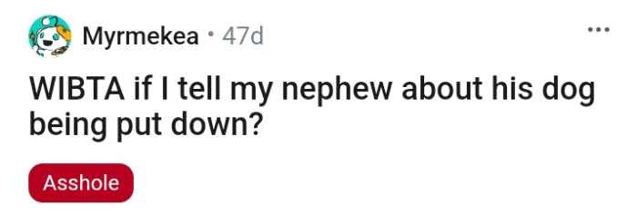 Here is the story's headline