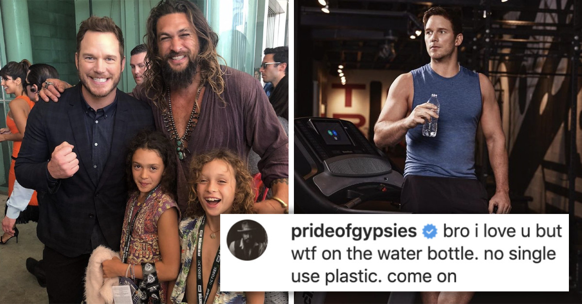 Jason Momoa Gives Chris Pratt A Piece Of His Mind In This "Disposable Water Bottle" Drama