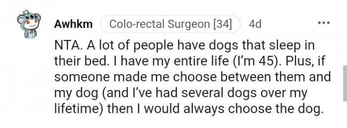 Someone made me choose between them and my dog