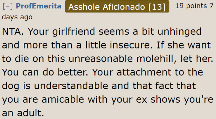 Smells like insecurity.