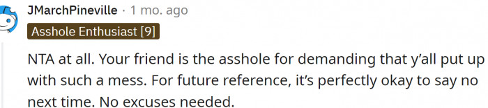 It is clear who is TA here