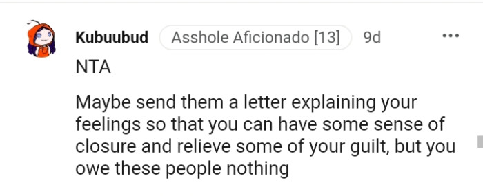 You can send them a letter later on